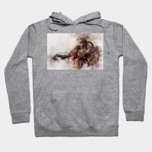 Baby African Elephant Calf - Watercolor Hoodie